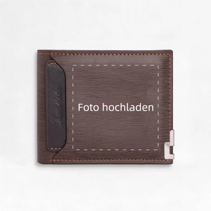 Personalisierte Herren Geldbörse mit Fotogravur und Monogramm