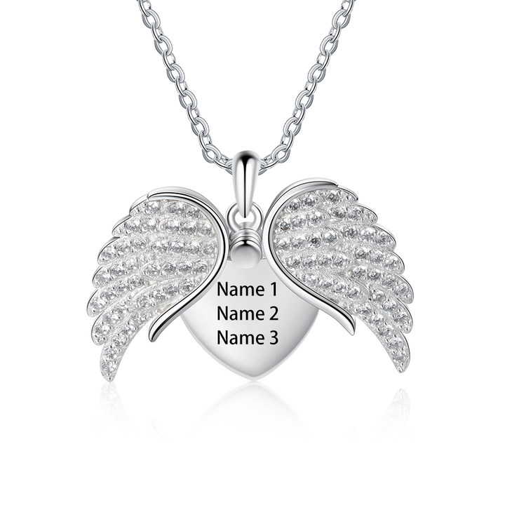 Personalisierte mit 3 Namen Halskette - Romantisches Geschenk für Paar