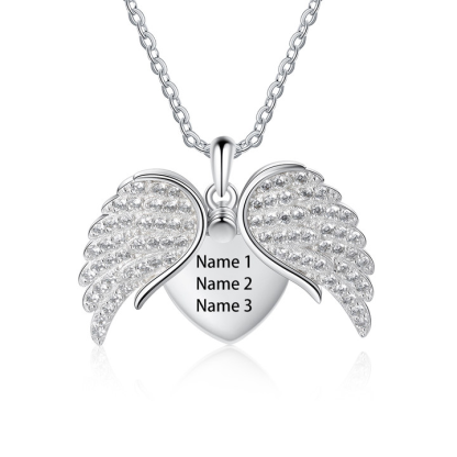 Personalisierte mit 3 Namen Halskette - Romantisches Geschenk für Paar