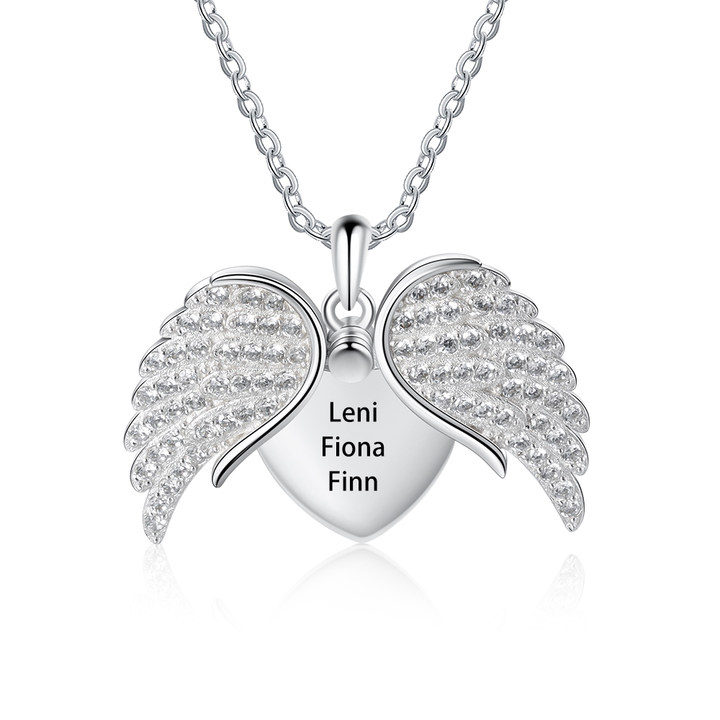 Personalisierte mit 3 Namen Halskette - Romantisches Geschenk für Paar