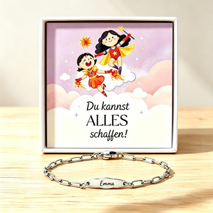 Personalisiertes Kinderarmband mit Namen – Geburtstagsgeschenk oder Einschulungsgeschenk für Sohn, Tochter oder Enkelkind | kettenmachen
