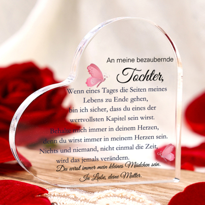 Acryl-Deko - An meine bezaubernde Tochter - Schreibtischdekoration für Tochter