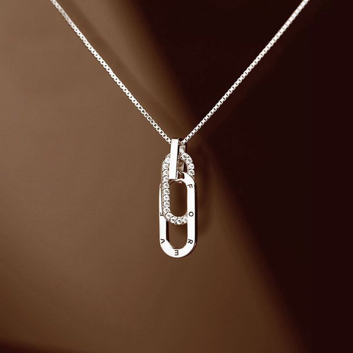 S925 Silber Mutter & Tochter Halskette-Für immer Verbunden