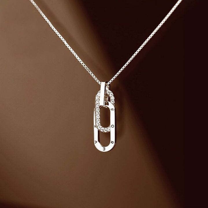 S925 Silber Mutter & Tochter Halskette-Für immer Verbunden