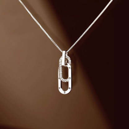 S925 Silber Mutter & Tochter Halskette-Für immer Verbunden