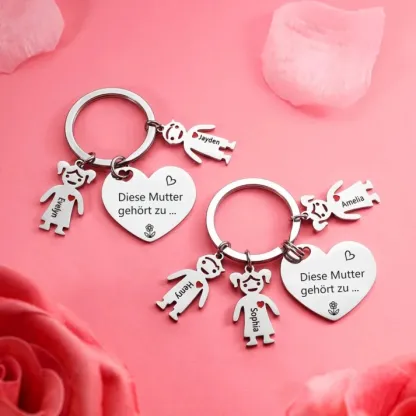 Personalisierter Foto* Name*Muster PU Leder Geldbörse & Name* Muster Schlüsselanhänger & Karte & Box Geschenkbox Set für Mama
