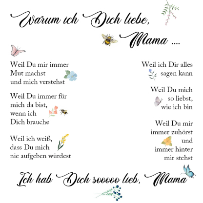 Personalisierte 2 Namen Gravur "MAMA" Halskette mit 2 Geburtssteinen-Warum ich dich liebe,Mama -Geschenk mit Nachrichtenkarte