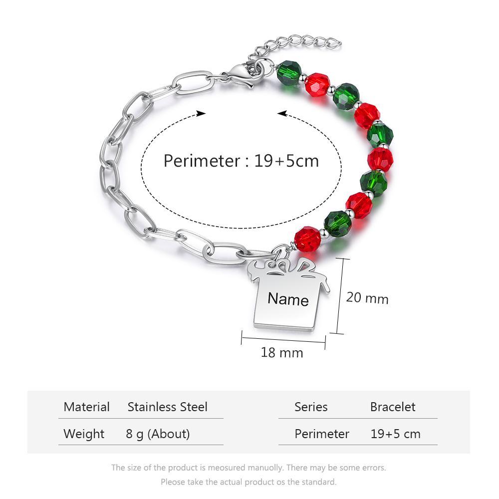 Verstellbarer Armband mit 1 Namensgravur