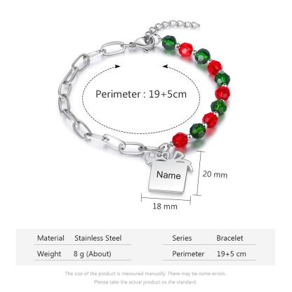 Verstellbarer Armband mit 1 Namensgravur