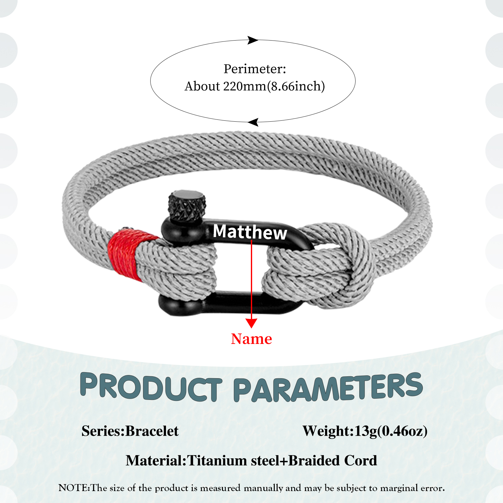 Herren Personalisierter 1 Name Edelstahl Hufeisenschnalle Handseil Armband-An meinen Sohn Glaube an dich selbst-Geschenk mit Nachrichtenkarte