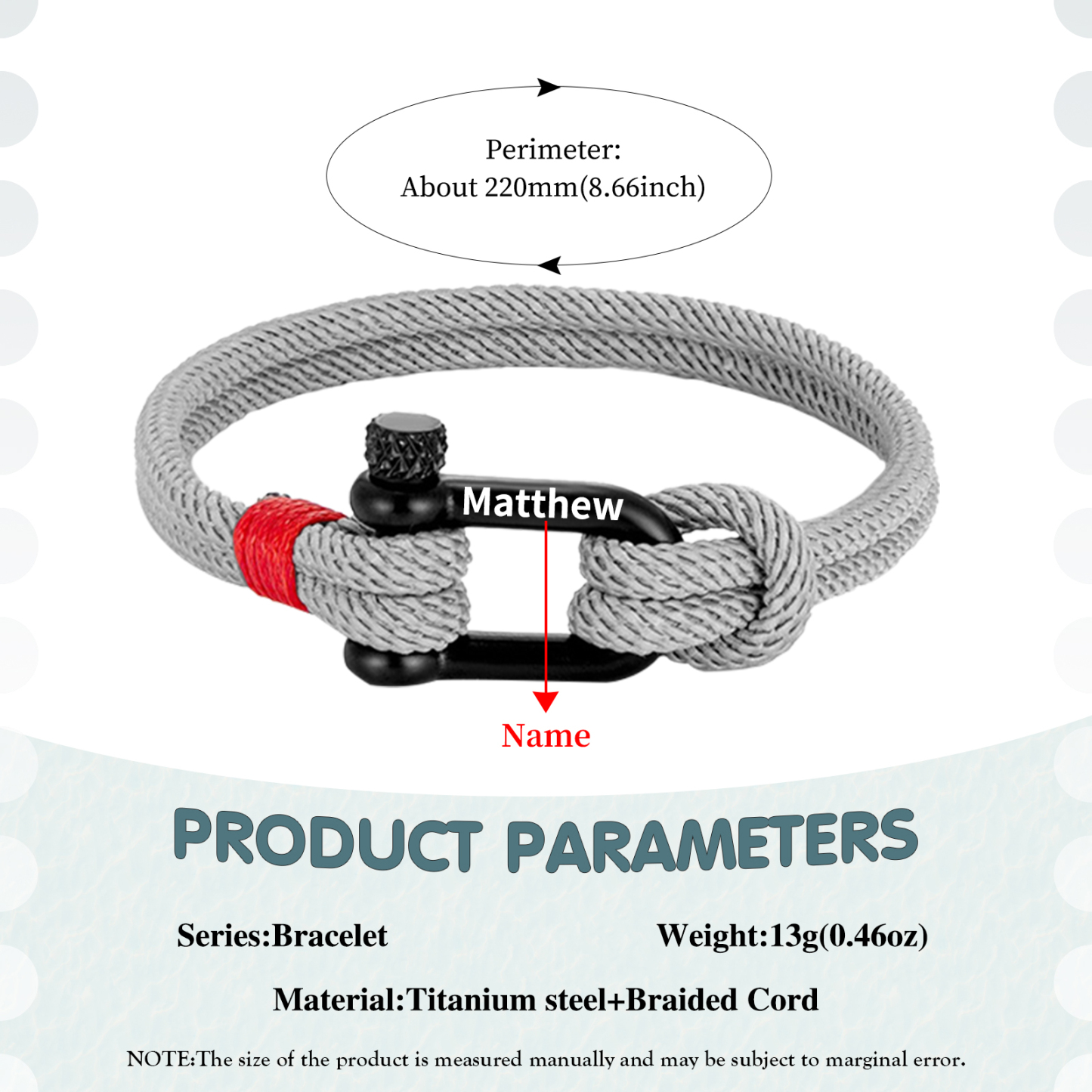 Herren Personalisierter 1 Name Edelstahl Hufeisenschnalle Handseil Armband-An meinen Sohn Glaube an dich selbst-Geschenk mit Nachrichtenkarte