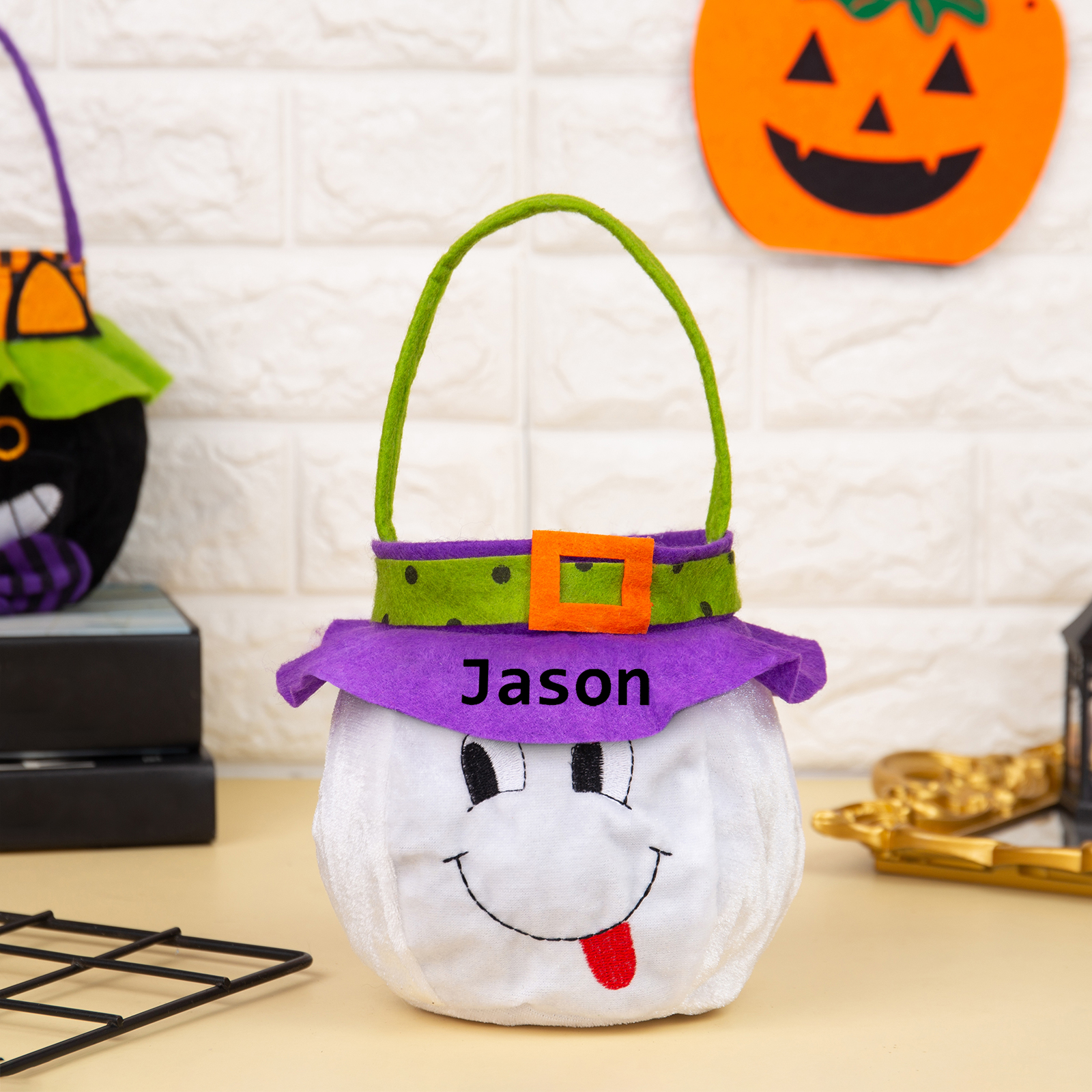 Personalisierter Name Halloween Tasche Süßes Oder Saures Süßigkeiten Tasche 