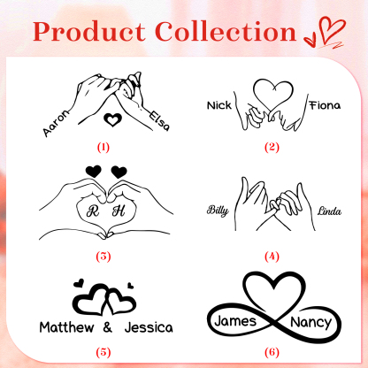 Personalisierte Partnerkette aus Edelstahl – Gravierte Ringe mit Vornamen & Text