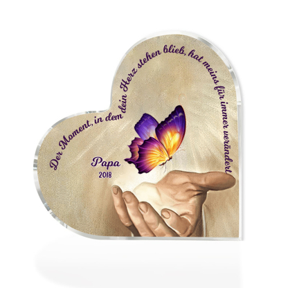 Personalisierte 1 Name & Jahr Lila Schmetterling Acryl-Deko-Trauer Schreibtischdekoration