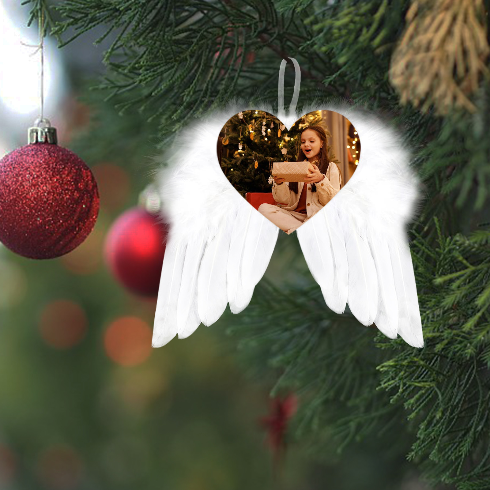 Personalisiertes Foto Weihnachtsornament Weihnachtsbaum Anhänger
