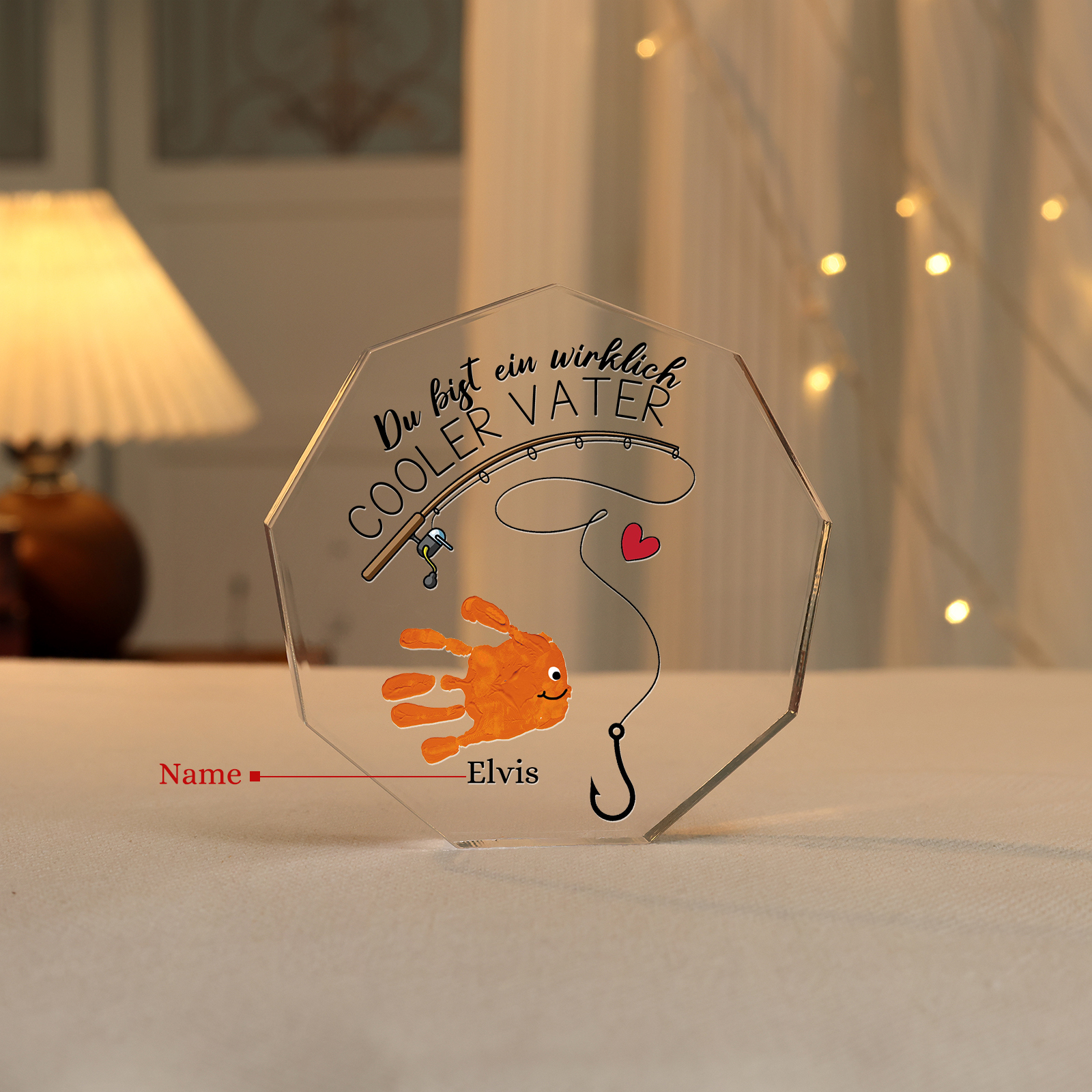 Neuneck Acryl-Deko Personalisierter 1 Name -Du bist ein wirklich cooler Vater- Schreibtischdekoration für Vater