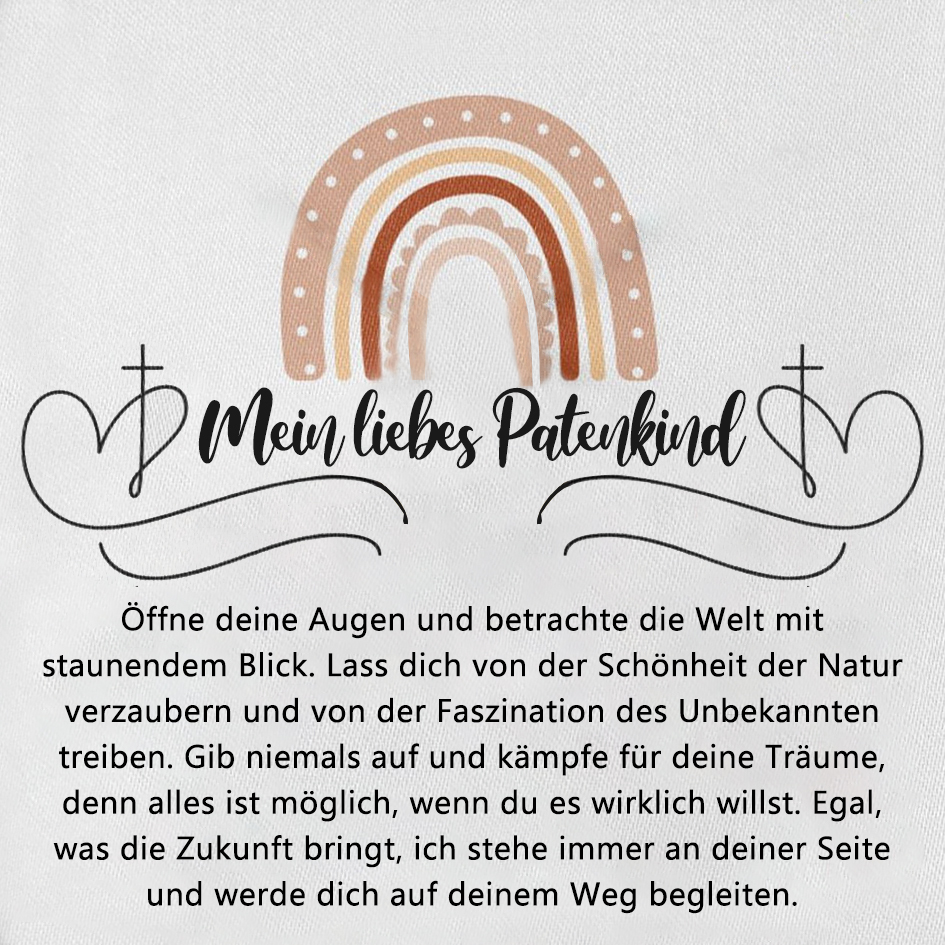 925 Sterling Silber Halskette-Mein liebes Patenkind-Geschenk mit Nachrichtenkarte