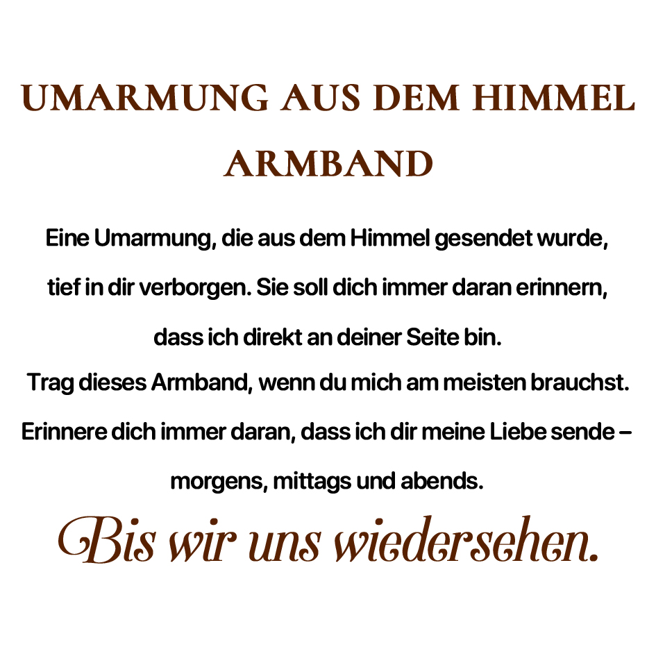Personalisiertes Foto Armband mit Geschenkkarte - Umarmung aus dem Himmel Armband - Gedenkarmband mit Kreuzanhänger