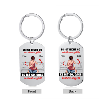 Personalisierte kreative Edelstahl Schlüsselanhänger für Paar