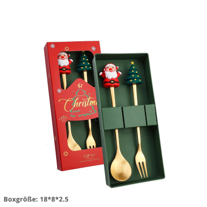 Weihnachtsgeschirr Löffel Gabel