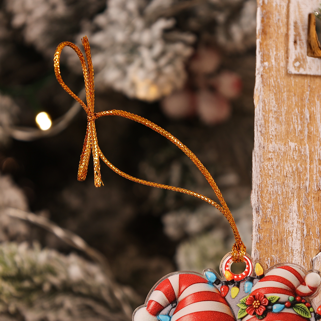 Personalisierte 1-15 Namen Weihnachtsornament Acryl-Anhänger mit Wichteln & Herzen – Perfektes Geschenk für Opa & Oma