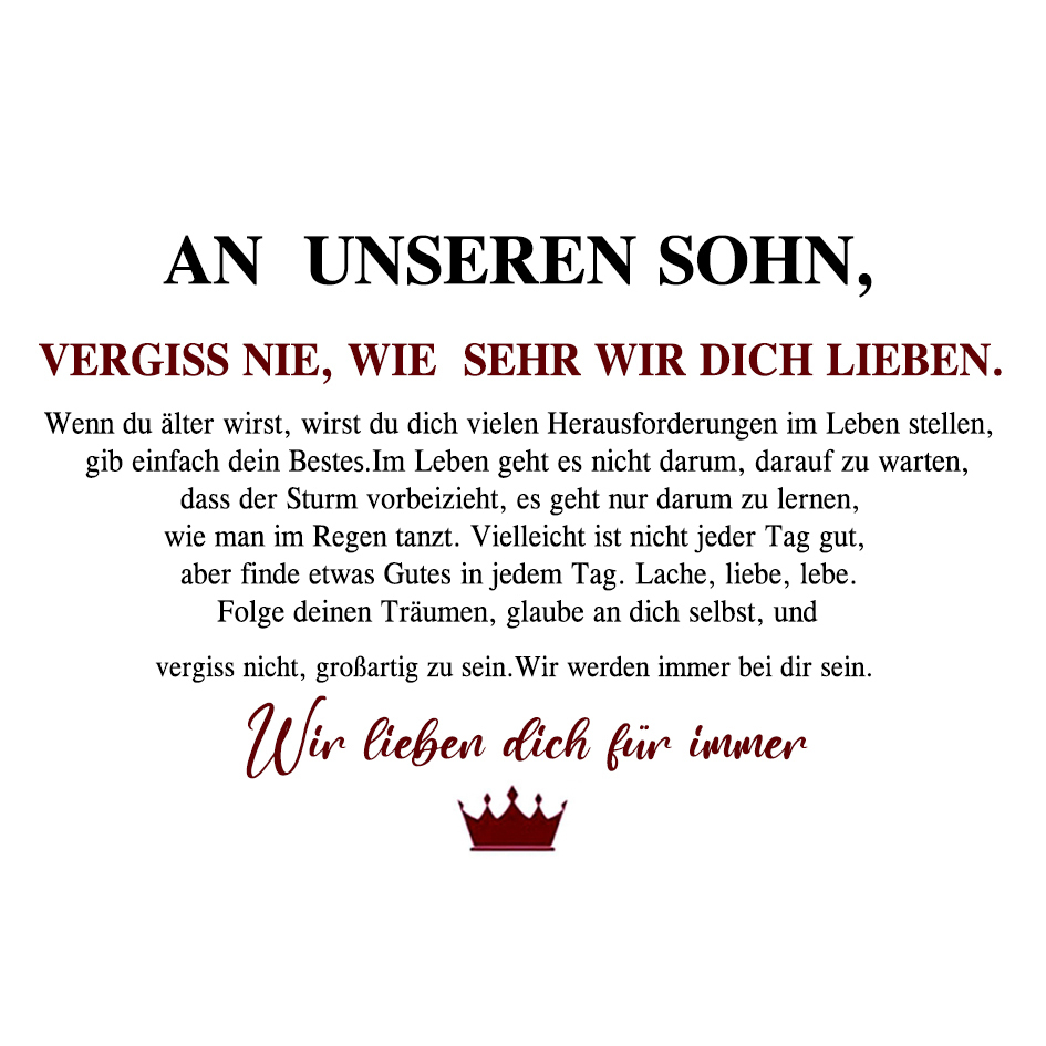 Herren Personalisierter 1 Name Edelstahl Hufeisenschnalle Handseil Armband-An unseren Sohn-Geschenk mit Nachrichtenkarte