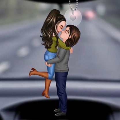 Personalisiertes Acryl Ornament/Schlüsselanhänger für Paar mit Schlüsselring