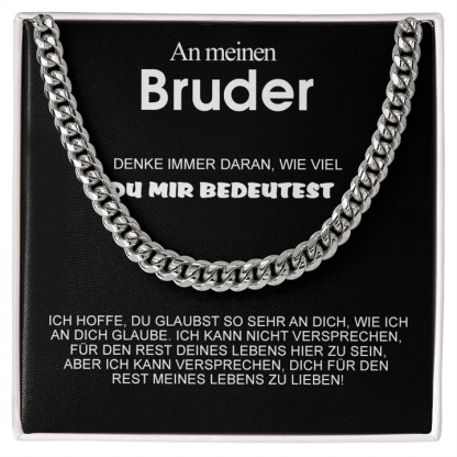 Halskette-An Meinen Bruder- Geschenk mit Nachrichtenkarte