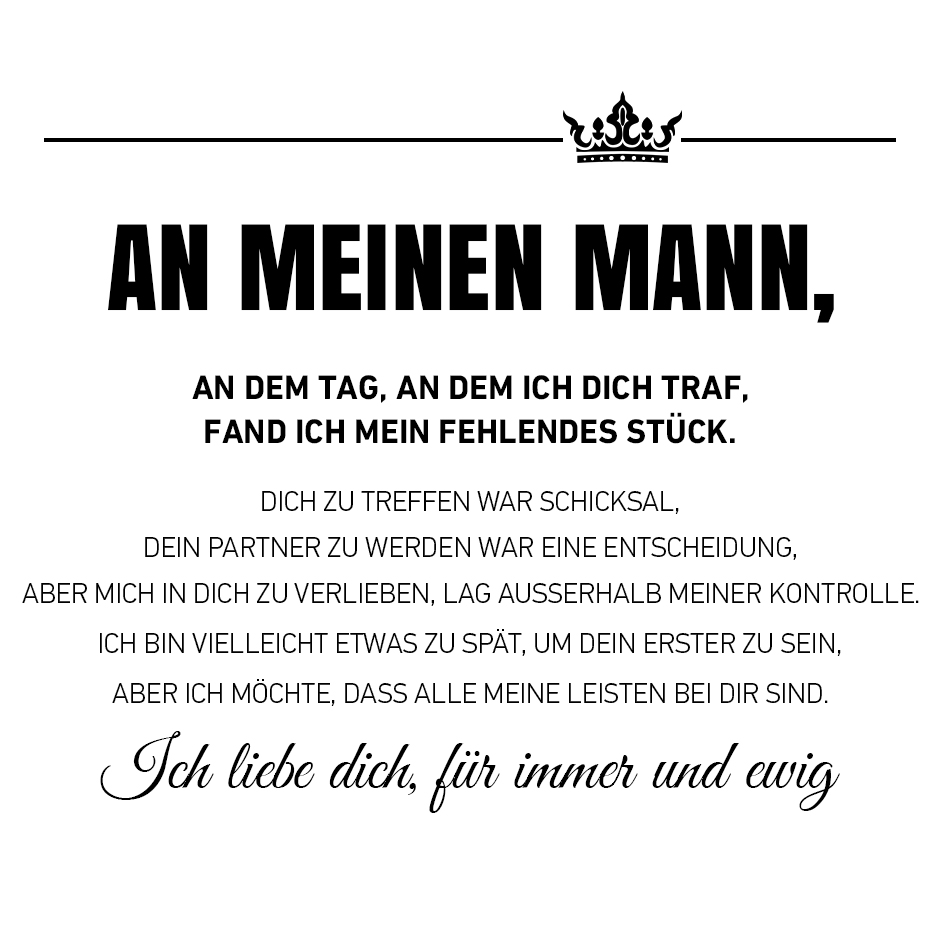 Herren Leder Seemansknoten Armband- An Meinen Mann Ich liebe dich, für immer und ewig-Geschenk mit Nachrichtenkarte