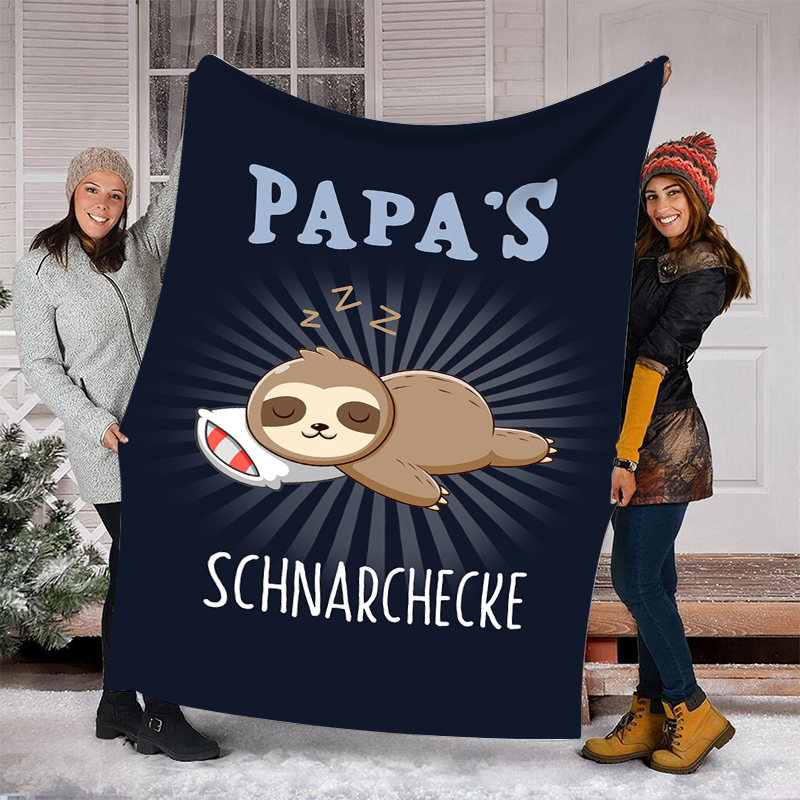Decke - Papas Schnarchecke - Geschenk für Vater