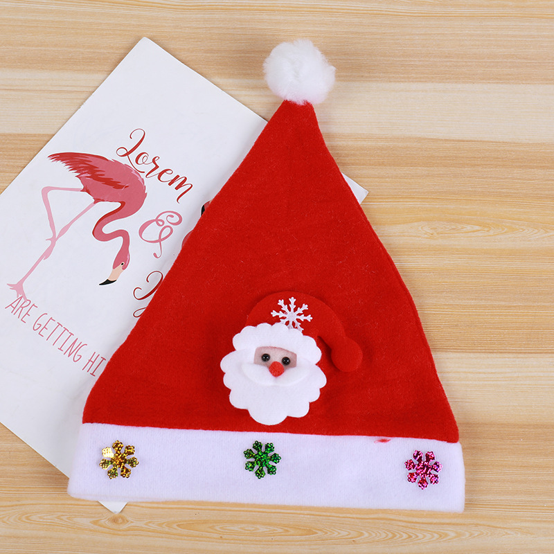 Leuchtende Weihnachtsmütze mit Santa-Motiv