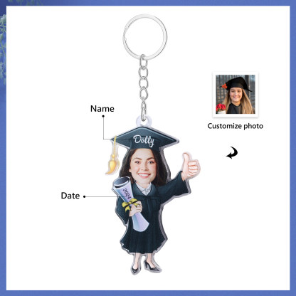 Personalisiertes Foto 2024 ABI Acryl Schlüsselanhänge-Geschenke zum Abschluss