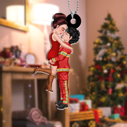 Personalisiertes Acryl Ornament/Schlüsselanhänger für Paar mit Schlüsselring