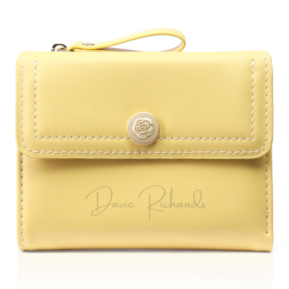 Damen Personalisierter Text & Foto PU Leder Klapp-Portemonnaie Geldbörse mit Reißverschluss