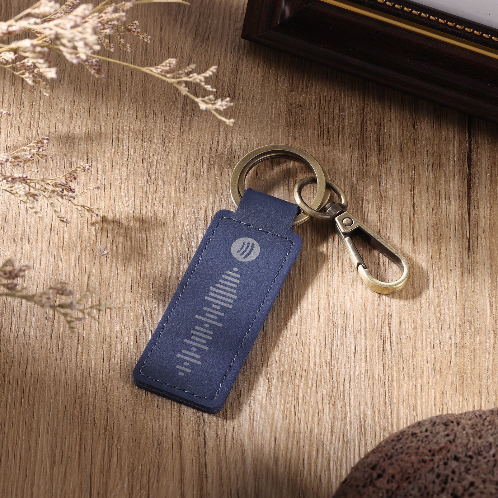 Personalisierter Spotify Code PU Leder Schlüsselanhänger