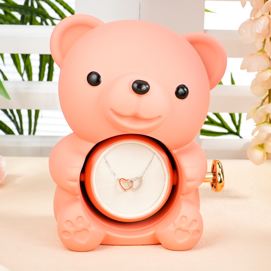 925 Sterling Silber Herz & Herz Halskette