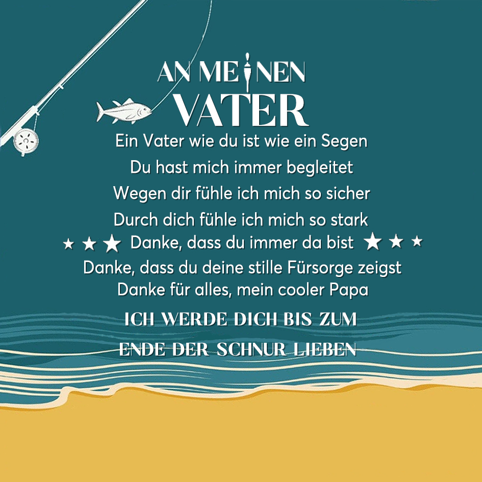 Herren Armband- An Meinen Papa Ich werde dich bis zum Ende der Schnur lieben-Geschenk mit Nachrichtenkarte