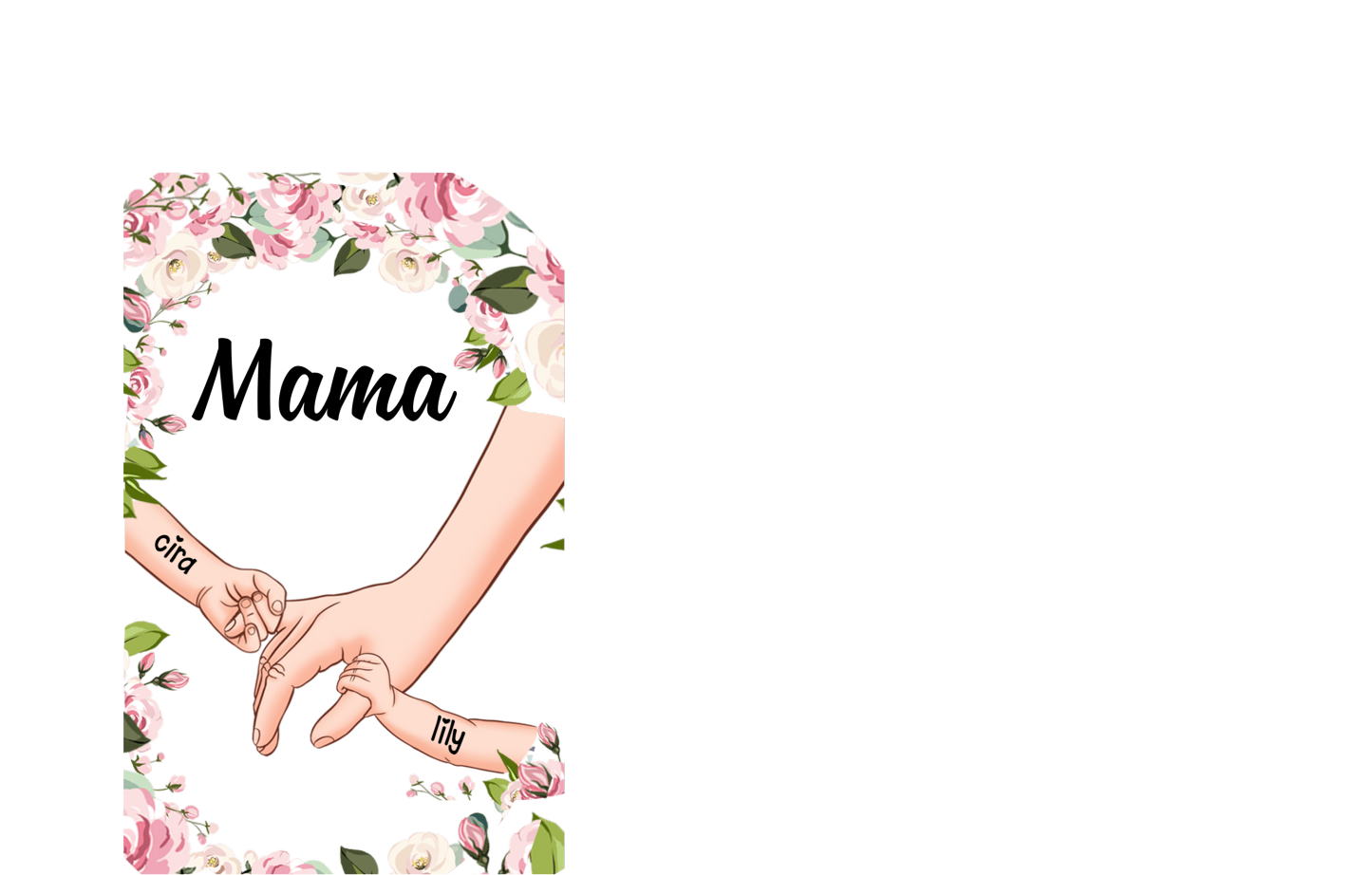 Personalisierbarer mit 1-10 Namen LED-Kerze für Mutter – Hand in Hand