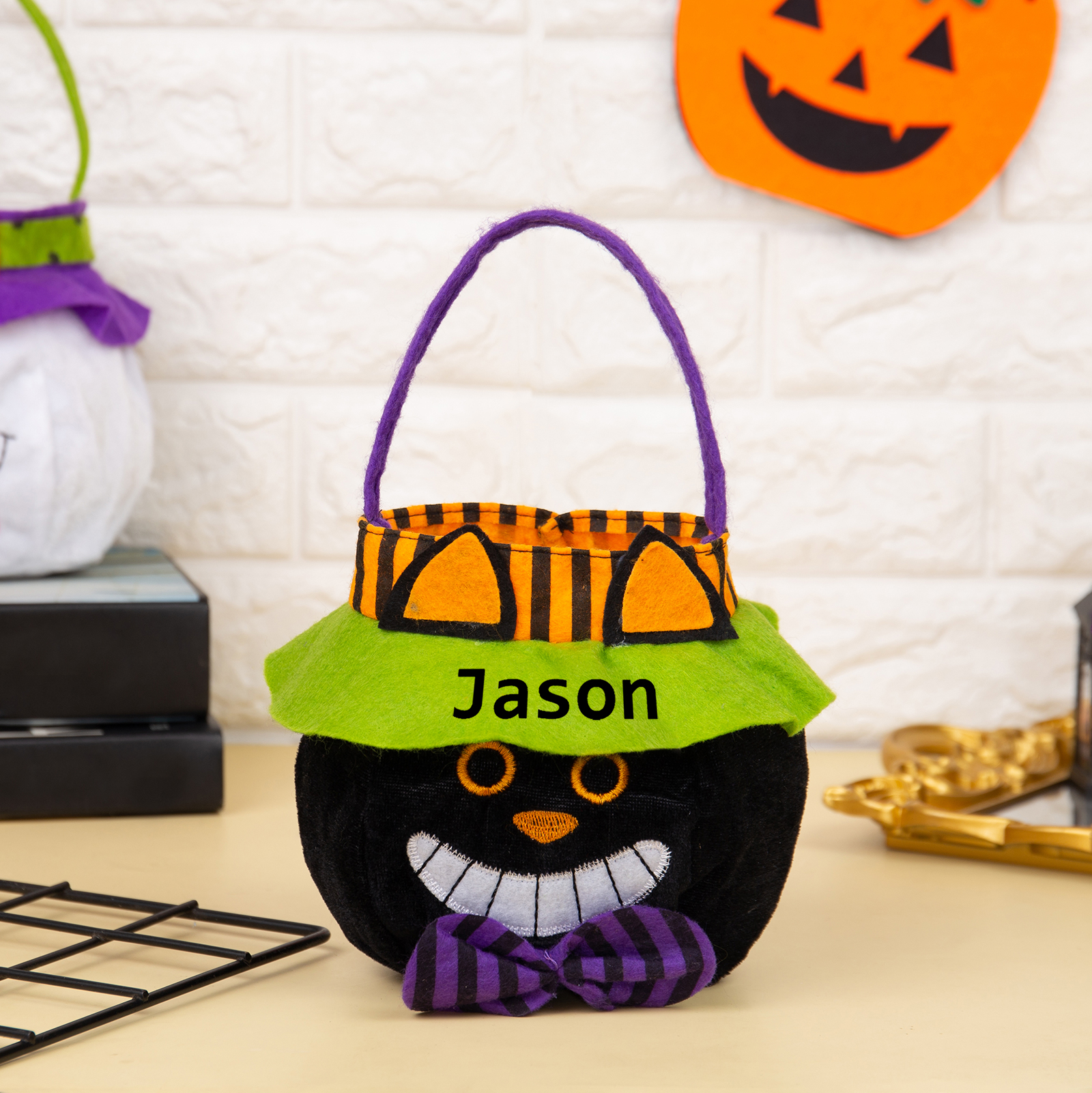 Personalisierter Name Halloween Tasche Süßes Oder Saures Süßigkeiten Tasche 