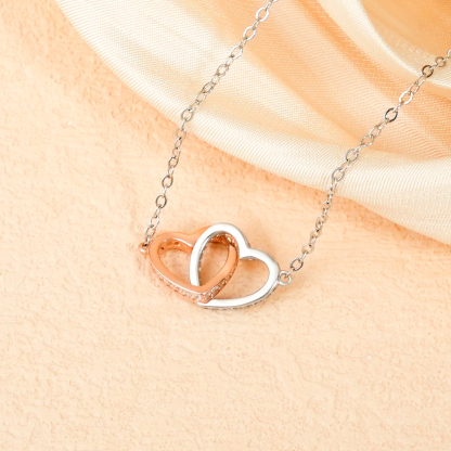 925 Sterling Silber Herz & Herz Halskette