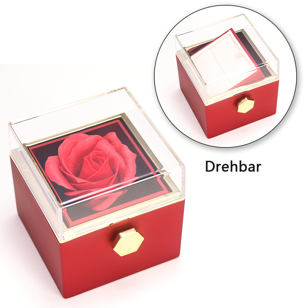 Rose Drehbar Schmuck Geschenkbox