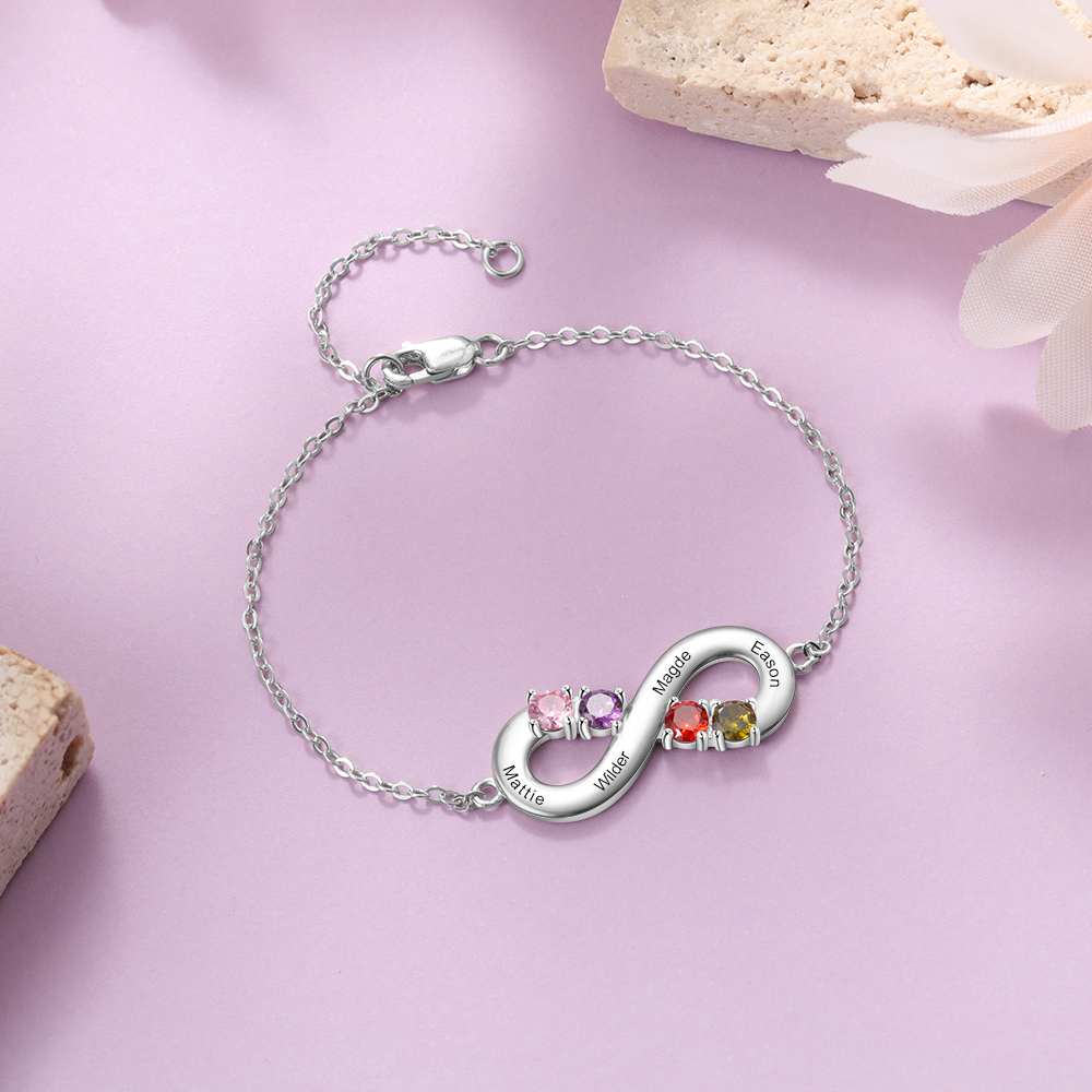 DNA Armband Aus 925 Sterling Silber – Einstellbar, Glänzend, Molekulares Design