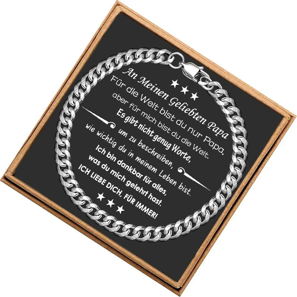 Herren Armband- An Meinen Geliebten Papa Ich bin dankbar für alles-Geschenk mit Nachrichtenkarte