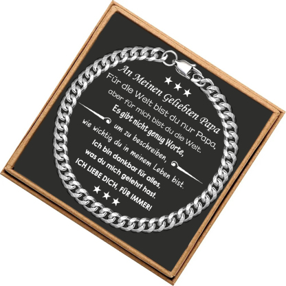 Herren Armband- An Meinen Geliebten Papa Ich bin dankbar für alles-Geschenk mit Nachrichtenkarte