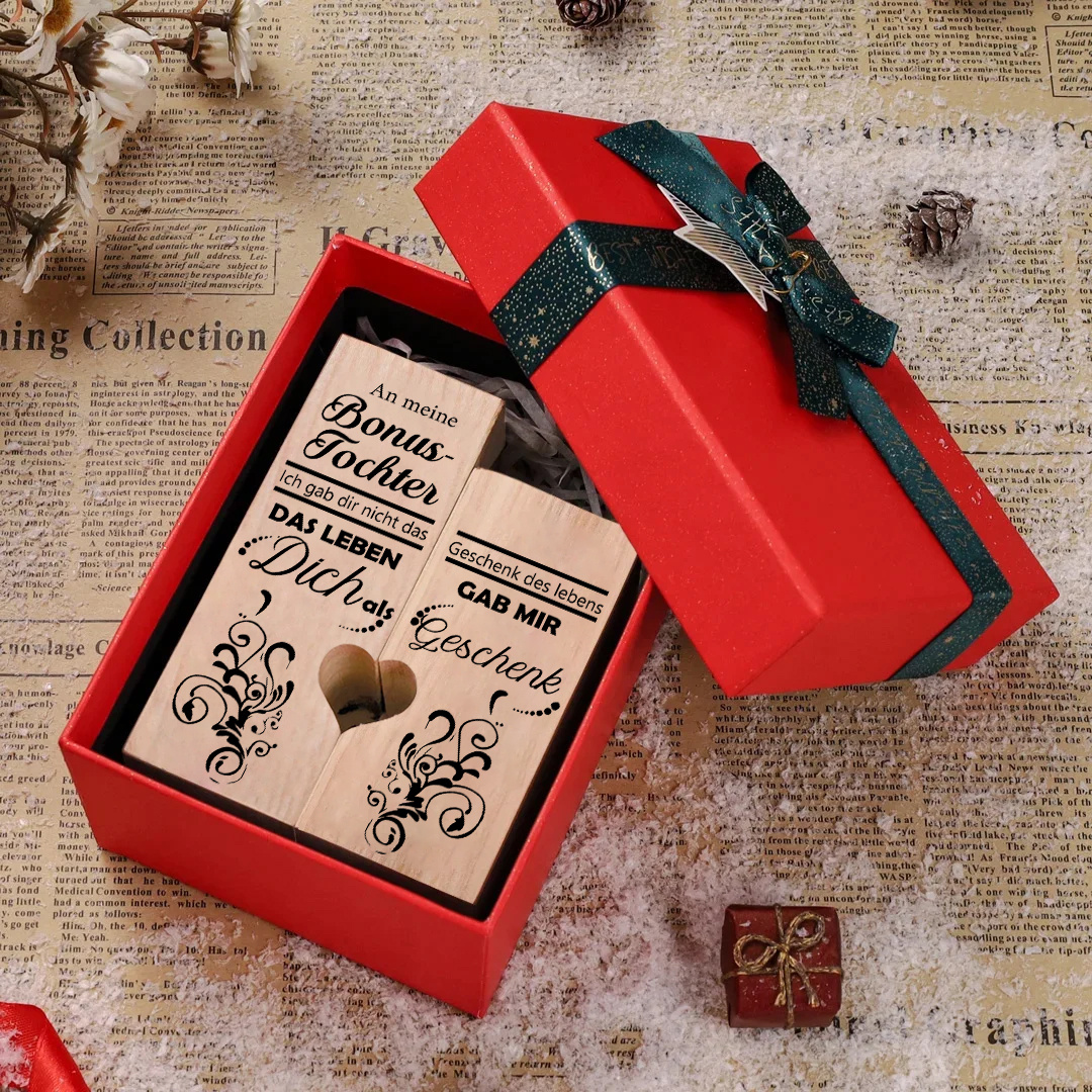 Für meine Bonustochter Kerzenhalter-Set aus Holz