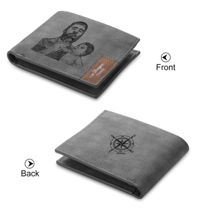 Benutzerdefinierte Foto & Name Geldbörse - Brieftasche für Männer 