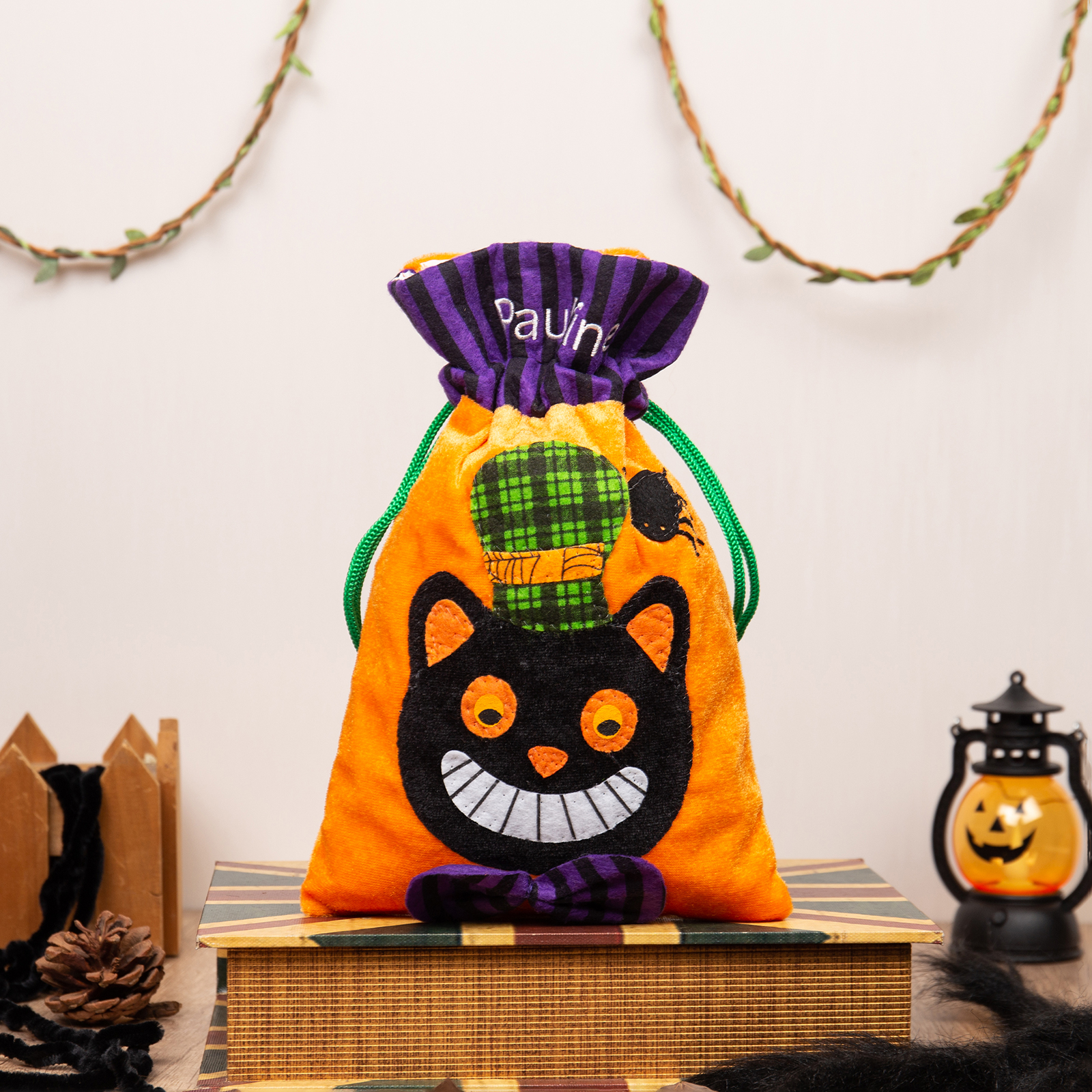 Personalisierter Name Halloween Tasche Süßes Oder Saures Süßigkeiten Tasche 