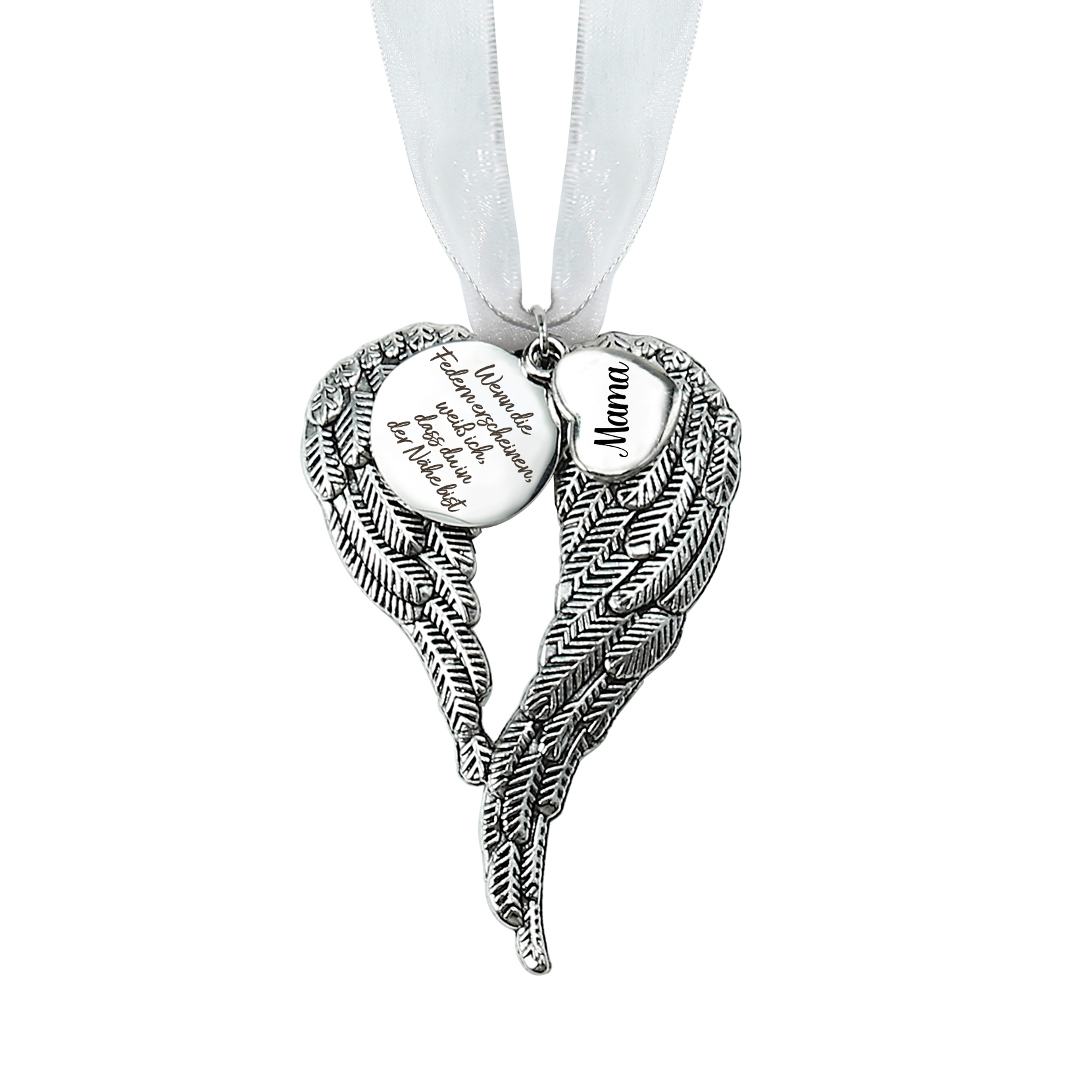 Andenken Feder Personalisierter 1 Name Weihnachtsornament-Wenn die Federn erscheinen, weiß ich, dass du in der Nähe bist-Anhänger Weihnachtsgeschenk