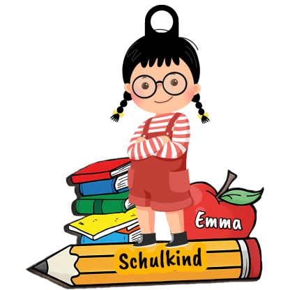 Personalisierter Acryl-Anhänger-Geschenk für Kinder zur Einschulung