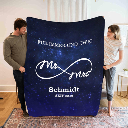 Personalisierte 2 Texte-Für immer und ewig-Decke Für Paare